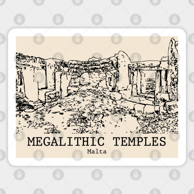 Megalithic Temples - Malta Magnet by Lakeric